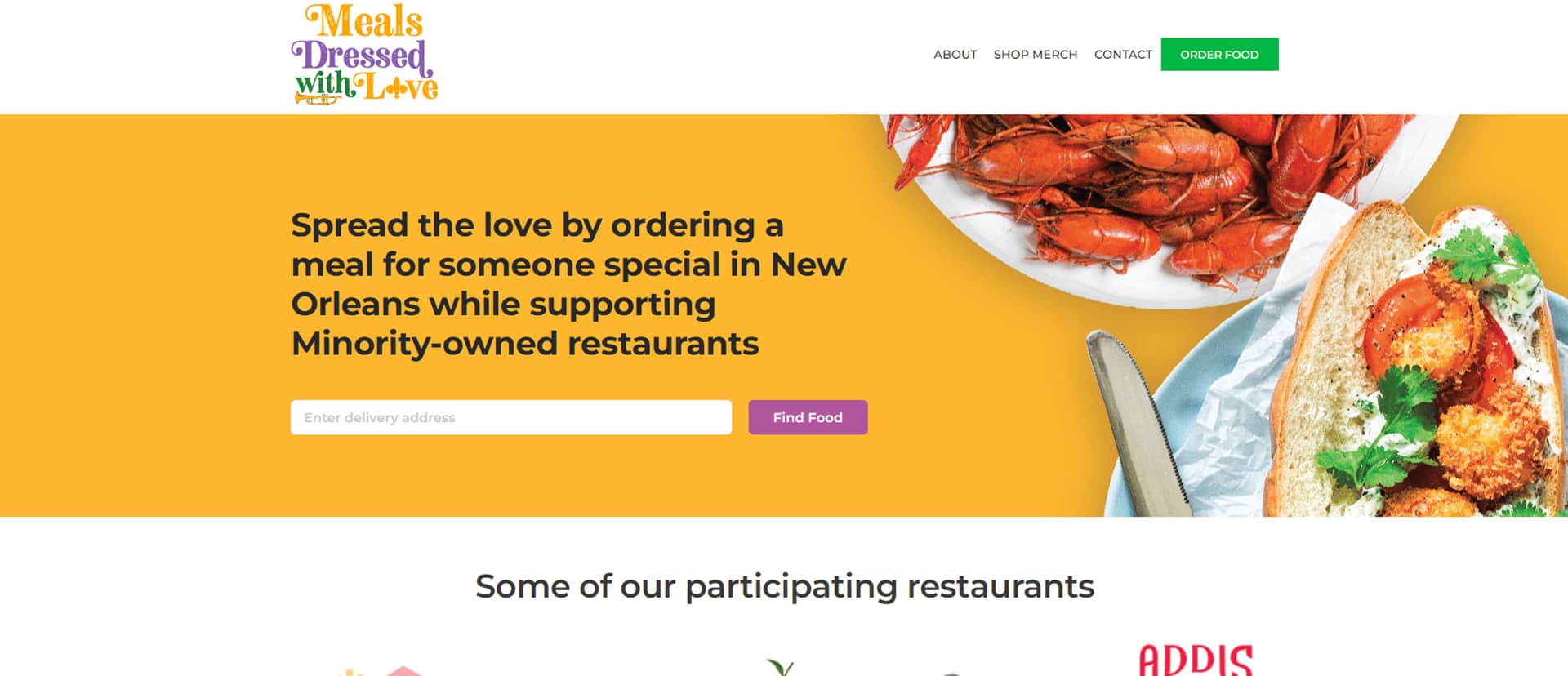 ONLINE CATERING, FOOD ENTREPRENEURS AND MEAL DELIVERY SERVICE WEBSITE DESIGN